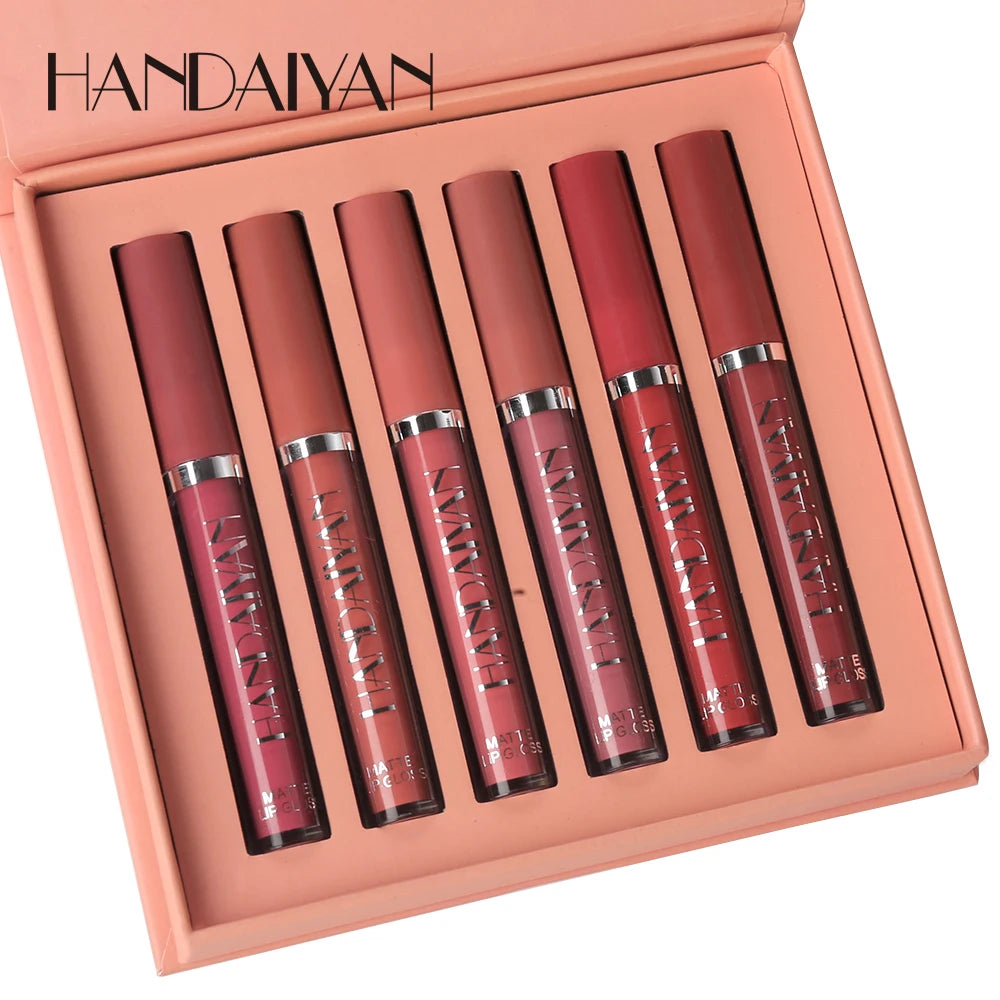 π HANDAIYAN 6-Piece Matte Lip Gloss Gift Set β The Ultimate Power Collection π