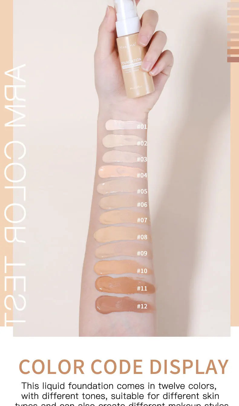 π§ MAXFINE Liquid Foundation β Flawless Coverage, Waterproof Power, and Professional Results in Every Drop