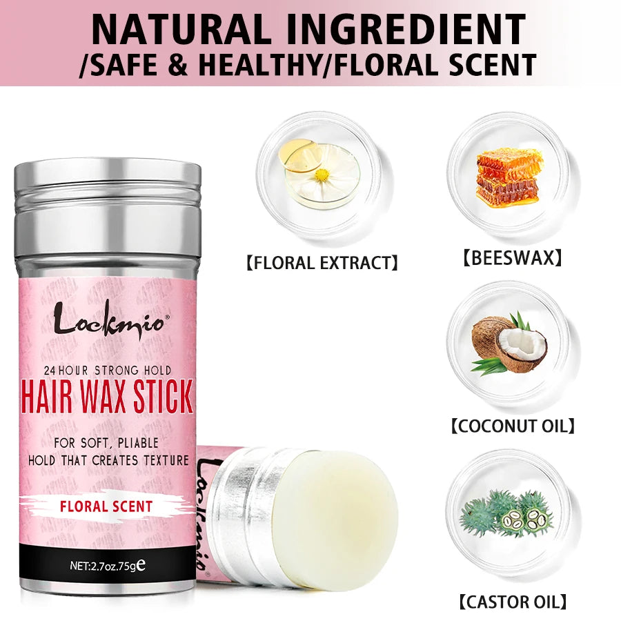 ✨ LOCKMIO Professional Styling Wax Stick – Instantly Smooth Flyaways, Slay Edges & Control Frizz | Flawless Finish for Natural Hair & Wigs