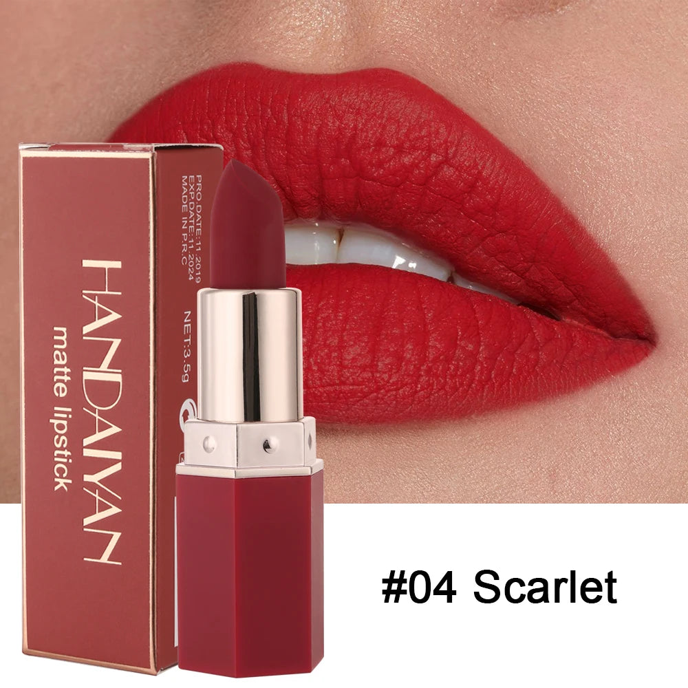 6-Color Matte Lipstick β Non-Fading, Non-Stick Cup, Long-Lasting Velvet Finish π Smooth Matte Lip Color, Waterproof & Smudge-Proof