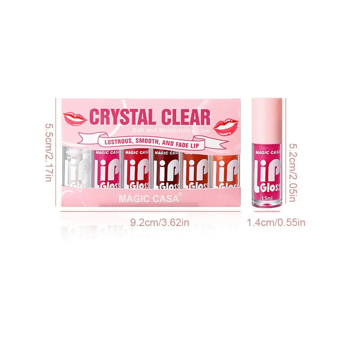 ⨠MAGIC CASA 6pcs Hydrating Jelly Lip Oil Set ā Your Secret to Smooth, Shimmering Lips! š§š