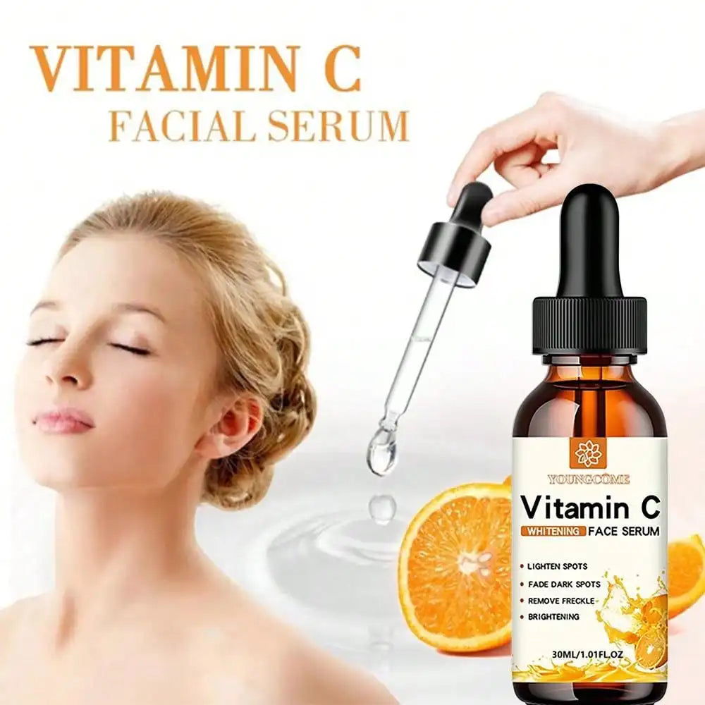 Radiance Reborn: Vitamin C Facial Essence with Hyaluronic Acid – Fade Dark Spots, Repair Damage, and Reveal Luminous, Youthful Skin (30ml)