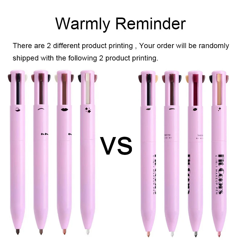4-in-1 Multi-Functional Lip Liner, Eyeliner & Eyebrow Pencil – 4-Color Set for Full-Face Precision Beauty