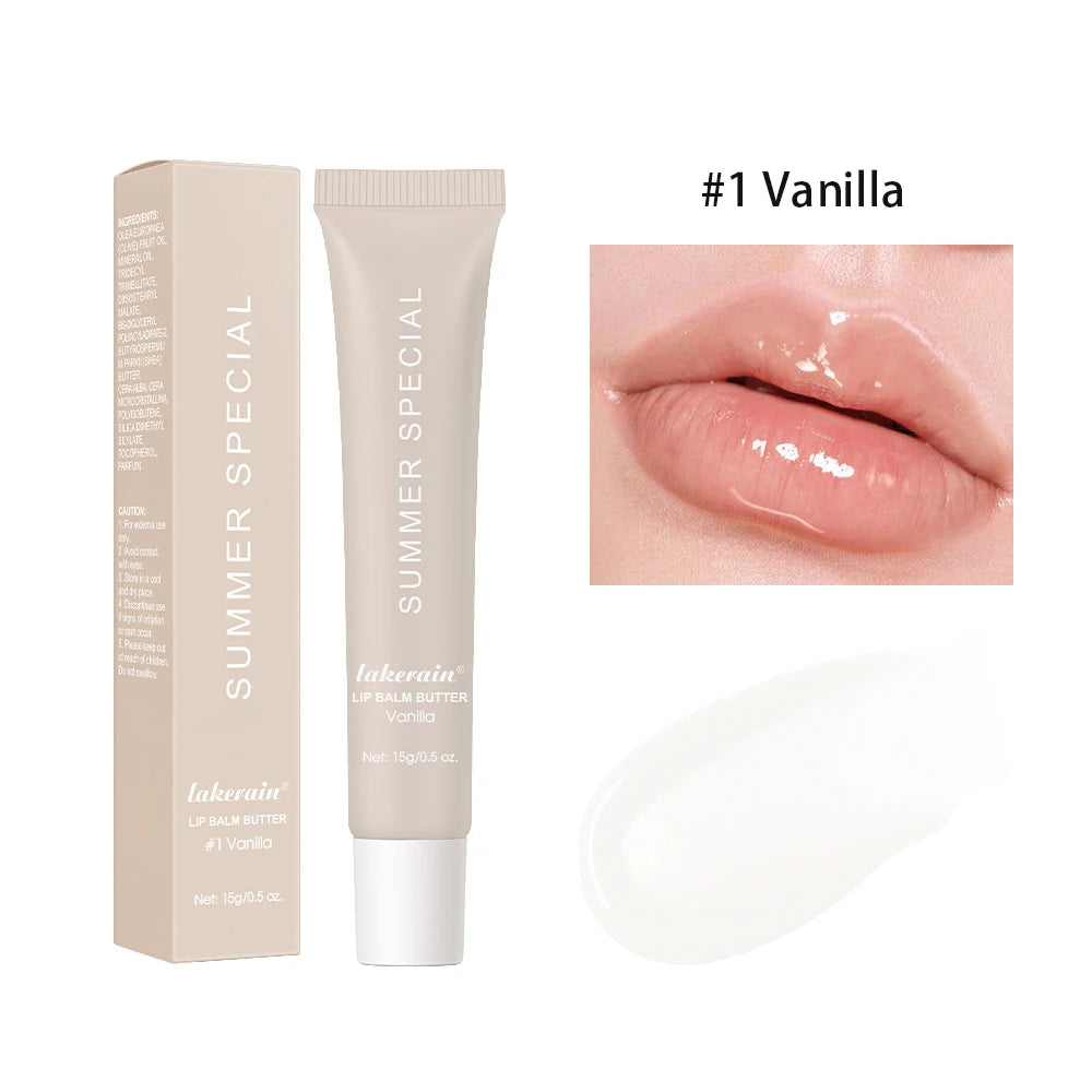 Summer Lip Balm Gloss – Moisturizing Mirror Lip Oil with Vanilla, Mint, Iced Coffee & Cake Scents | Transparent Shine & Nourishment
