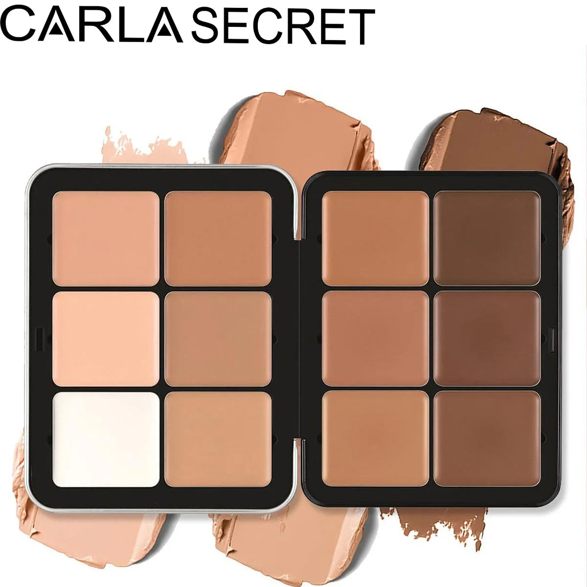 12-Color Blush & Face Palette β Creamy Multi-Color Blusher, Concealer, Contour & Highlighter | All-in-One Iron Box Makeup Palette
