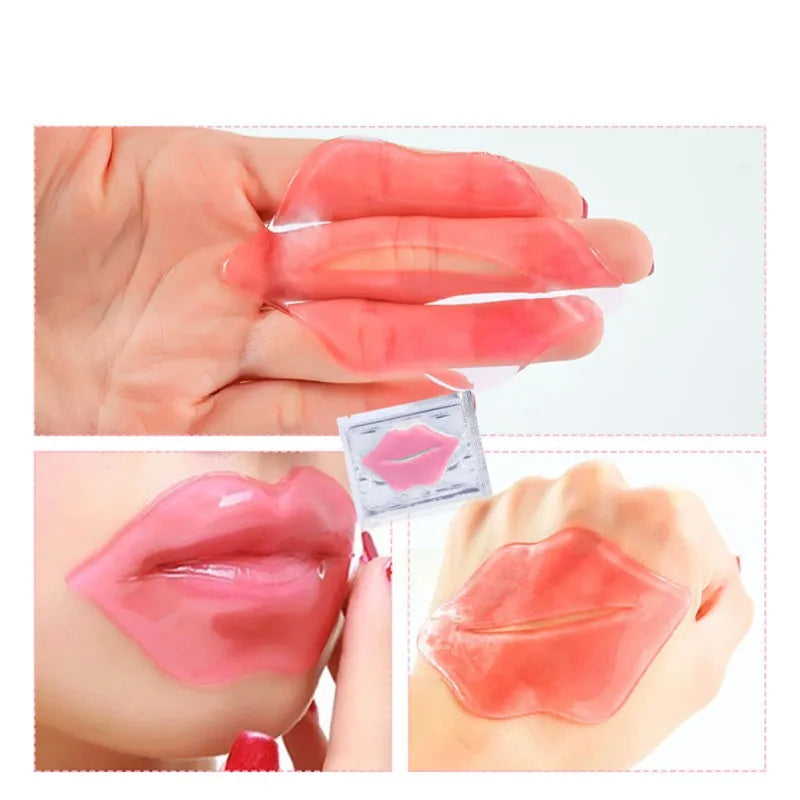 π 5pcs Crystal Collagen Lip Masks β Plumping, Moisturizing & Nourishing Pink Lip Patches | Korean Skincare for Soft, Smooth Lips πβ¨