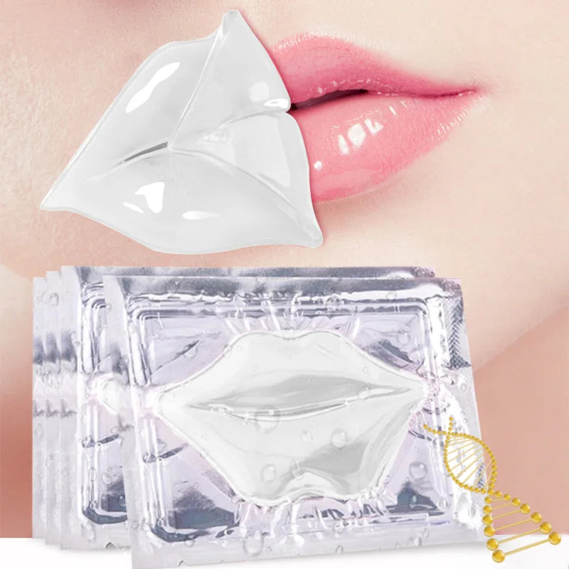 π 5pcs Crystal Collagen Lip Masks β Plumping, Moisturizing & Nourishing Pink Lip Patches | Korean Skincare for Soft, Smooth Lips πβ¨