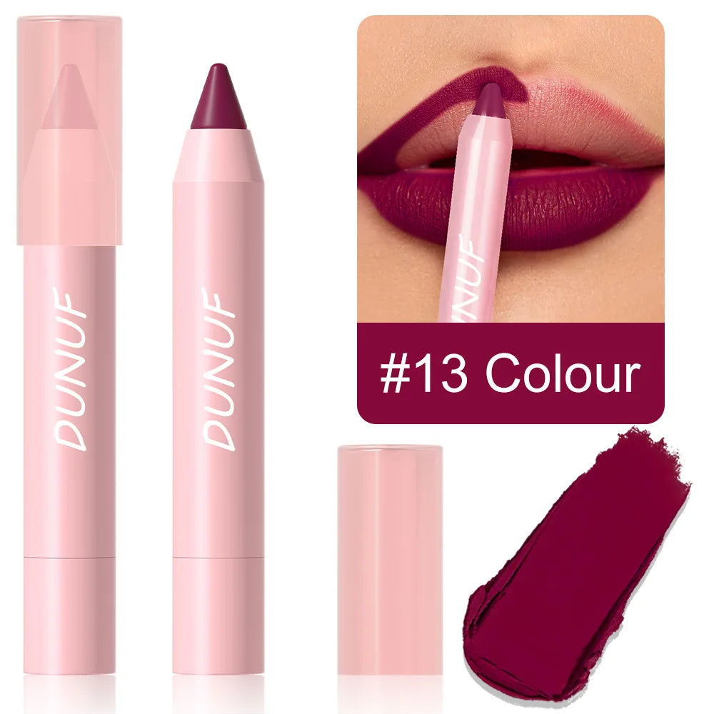 π DUNUF 18-Color Lipstick Pencil β Define. Enhance. Seduce. π