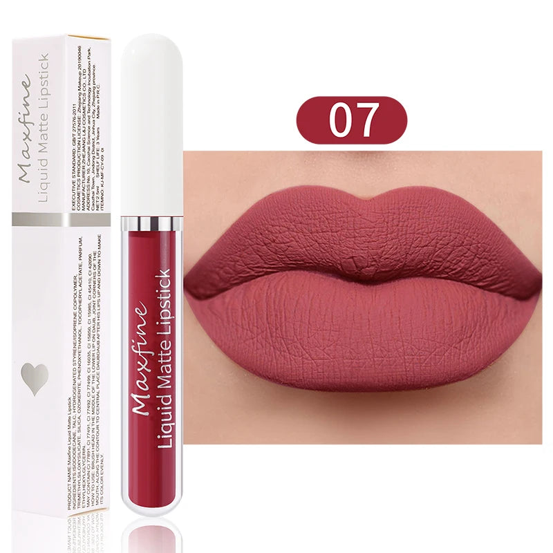 Matte Liquid Lipstick Waterproof Sexy Velvet Lip Glaze β Long-Lasting Moisturizing Lipstick πβ¨