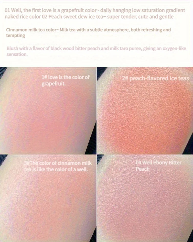Dual Gradient Blush Highlights – Natural Nude Brightening Cheek Makeup, Purple & Blue Shades