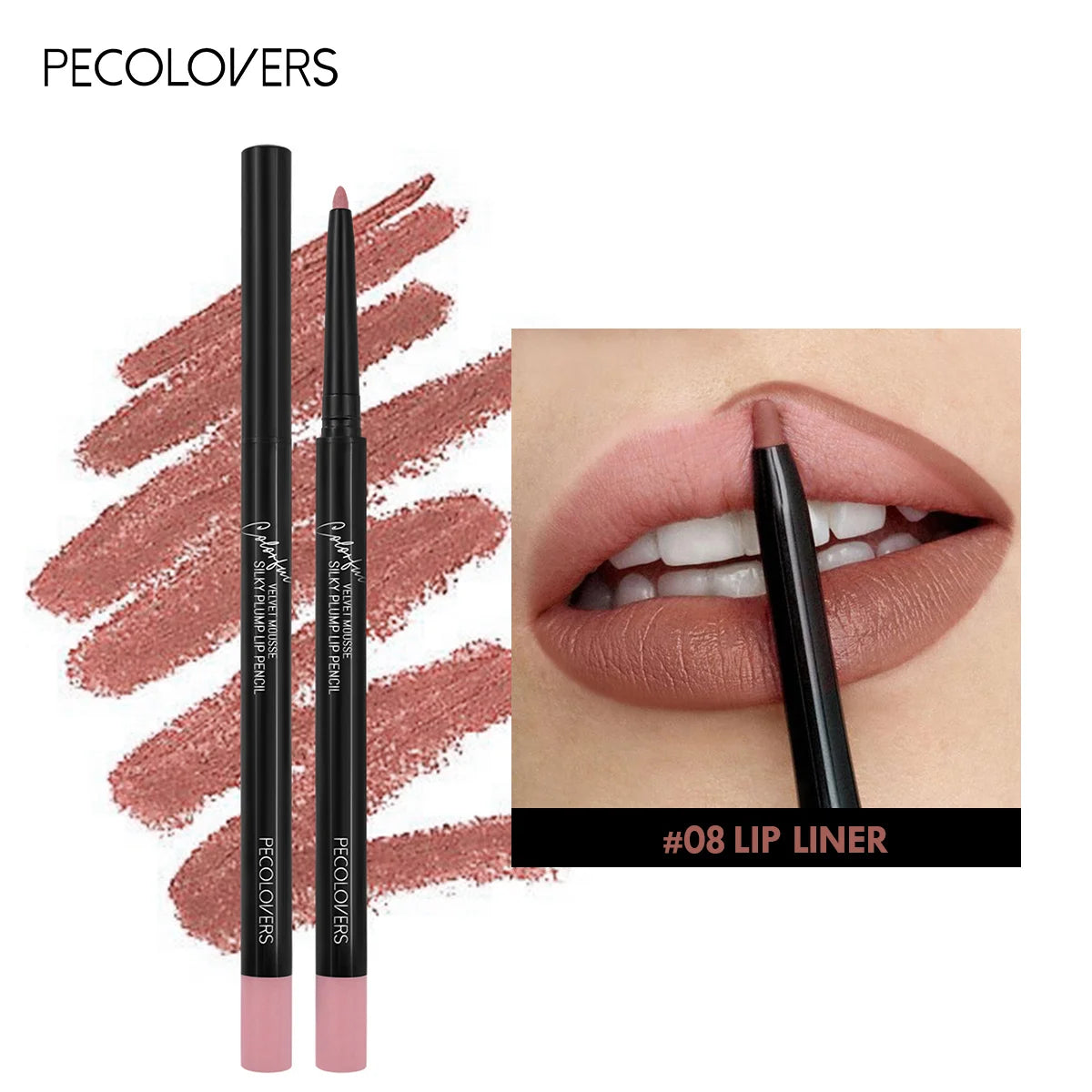 Waterproof Matte Lipliner Pencil – 12 Seductive Shades of Bold, Contoured Perfection That Stay All Day