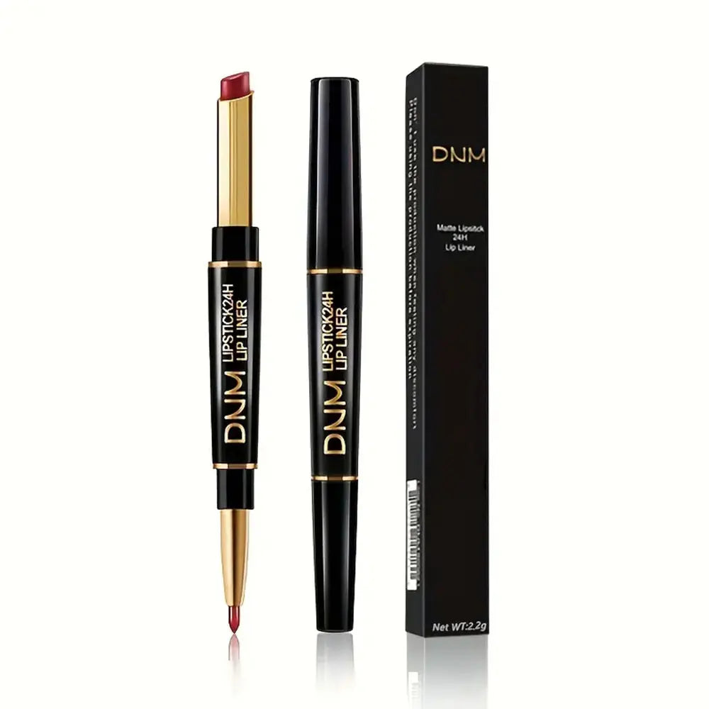 Double-Ended Non-Stick Cup Lipstick & Lip Liner – Perfectly Defined, Bold Lips That Last All Day! 💋💄