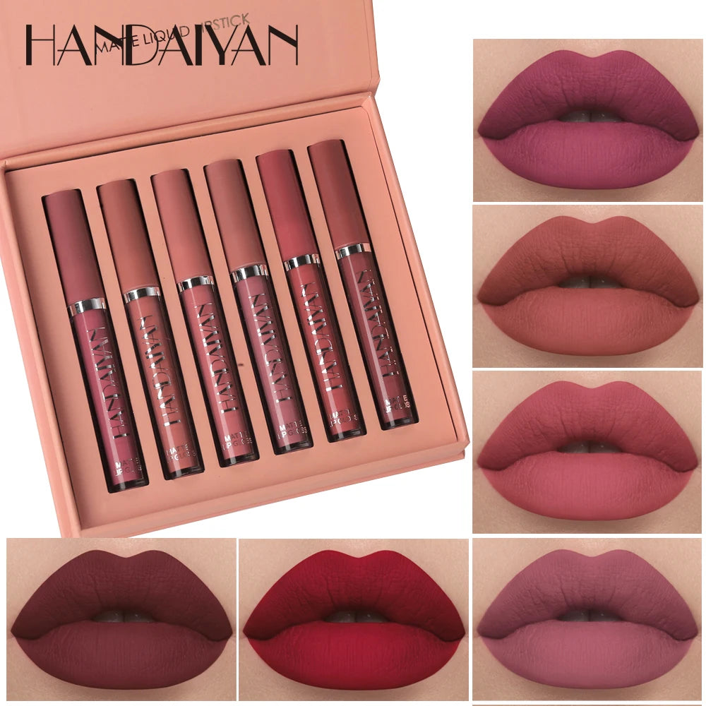 π HANDAIYAN 6-Piece Matte Lip Gloss Gift Set β The Ultimate Power Collection π