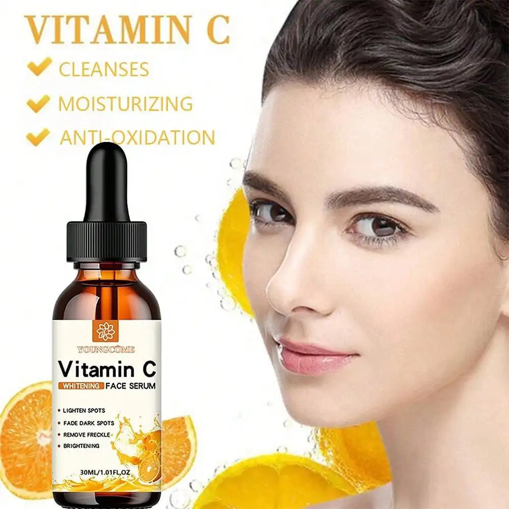 Radiance Reborn: Vitamin C Facial Essence with Hyaluronic Acid – Fade Dark Spots, Repair Damage, and Reveal Luminous, Youthful Skin (30ml)