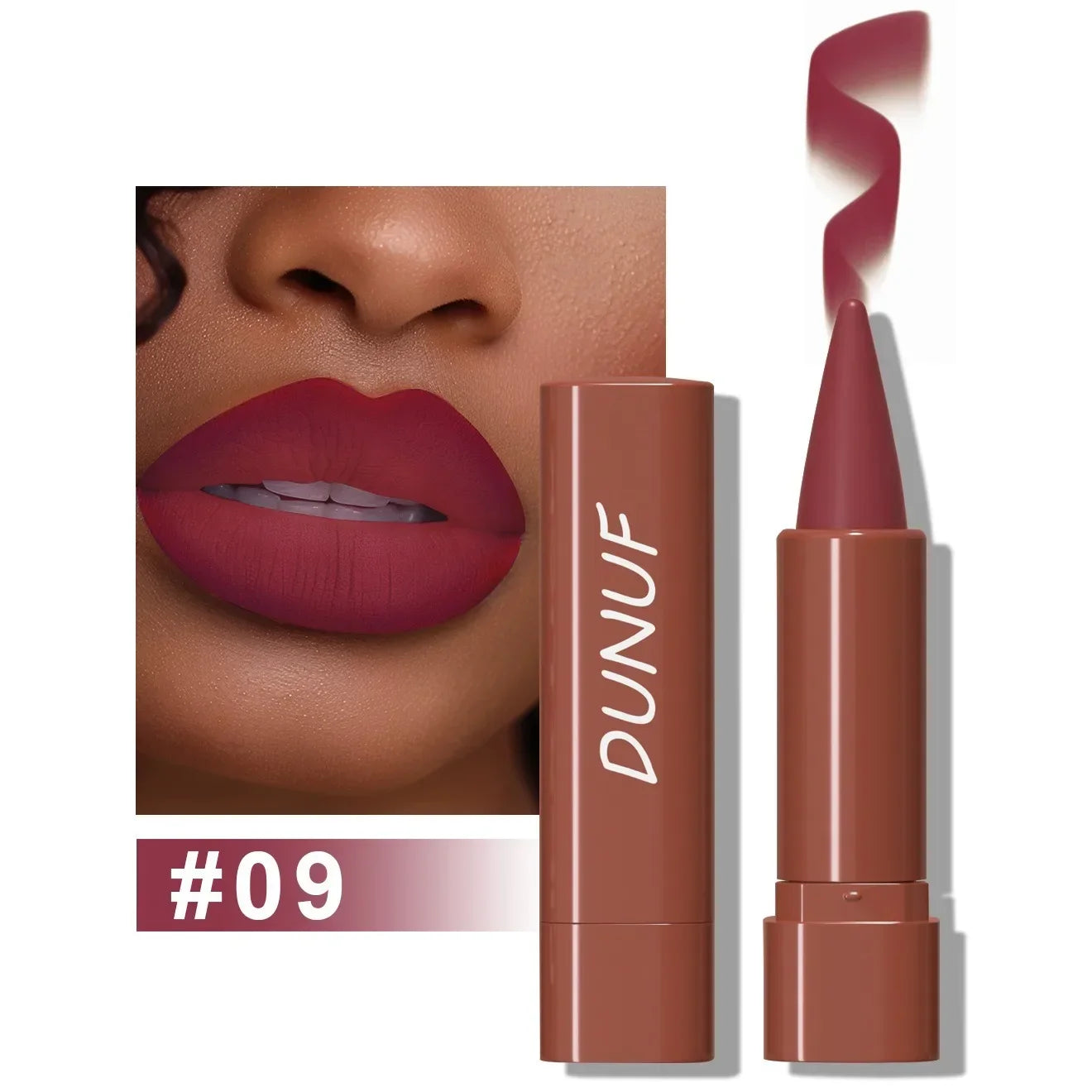 Tapered Gradient Lip Liner Matte Black Brown Velvet Lipstick Waterproof Non-Sticky Contouring Tint Lipliner Crayon Lip Makeup