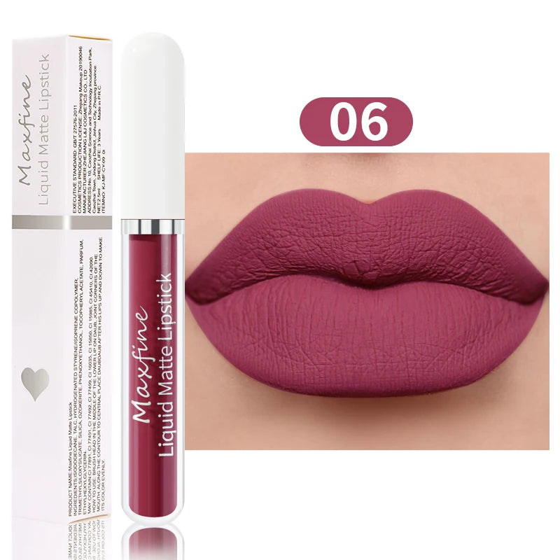 Matte Liquid Lipstick Waterproof Sexy Velvet Lip Glaze β Long-Lasting Moisturizing Lipstick πβ¨