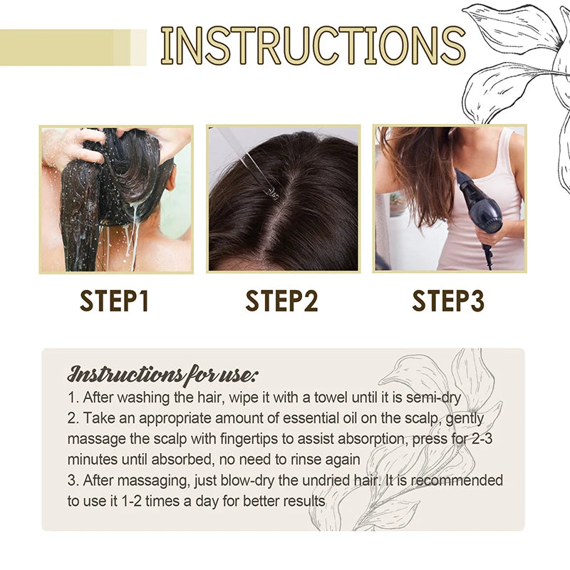🌿 Regrow Confidence – 60ml Rosemary Hair Growth & Repair Oil | Stops Hair Loss, Revives Damaged Hair, Nourishes Deeply