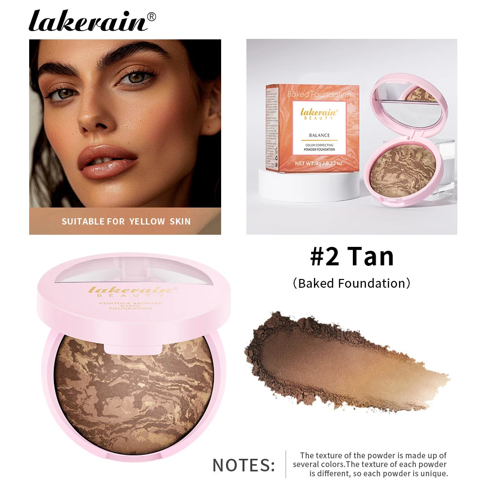 π Matte Face Foundation & Bronzer Compact β Long-Lasting, Oil Control, Color-Correcting & Sculpting Powder for Flawless All-Day Coverage