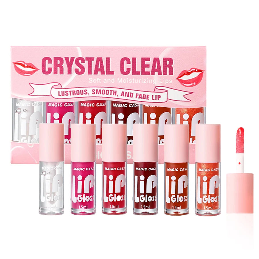 ⨠MAGIC CASA 6pcs Hydrating Jelly Lip Oil Set ā Your Secret to Smooth, Shimmering Lips! š§š