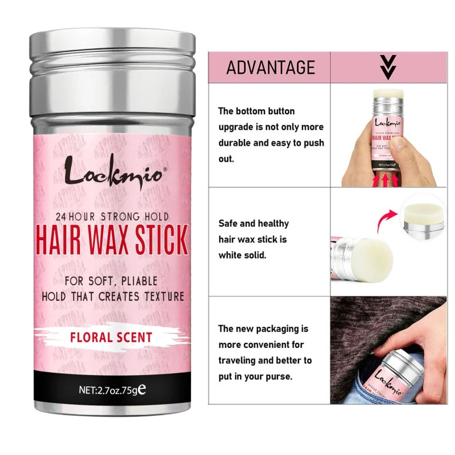 ✨ LOCKMIO Professional Styling Wax Stick – Instantly Smooth Flyaways, Slay Edges & Control Frizz | Flawless Finish for Natural Hair & Wigs