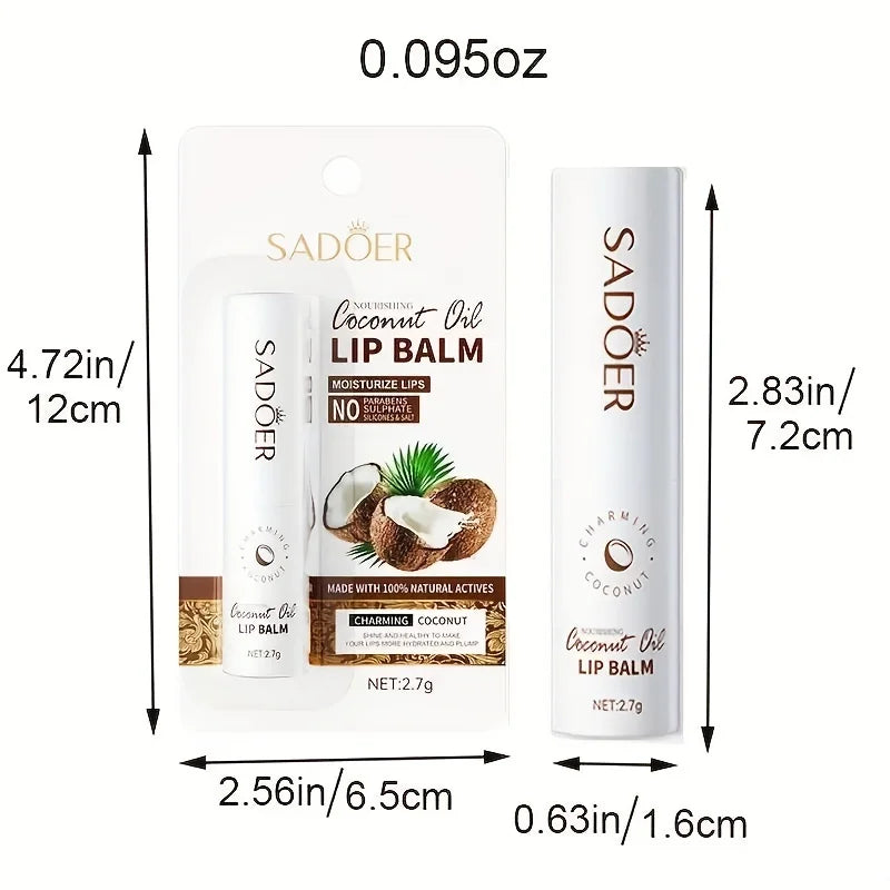 Coconut Lip Balm – Lasting Nourishment and Moisture for Men and Women – Daily Care Lip Balm