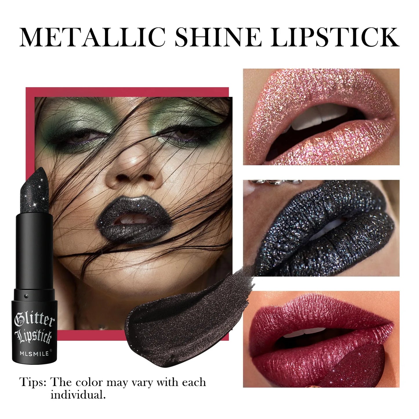 MLSMILE Diamond Matte Lipstick – Bold Color. Haunting Glamour. Unforgettable Impact. 💄🖤