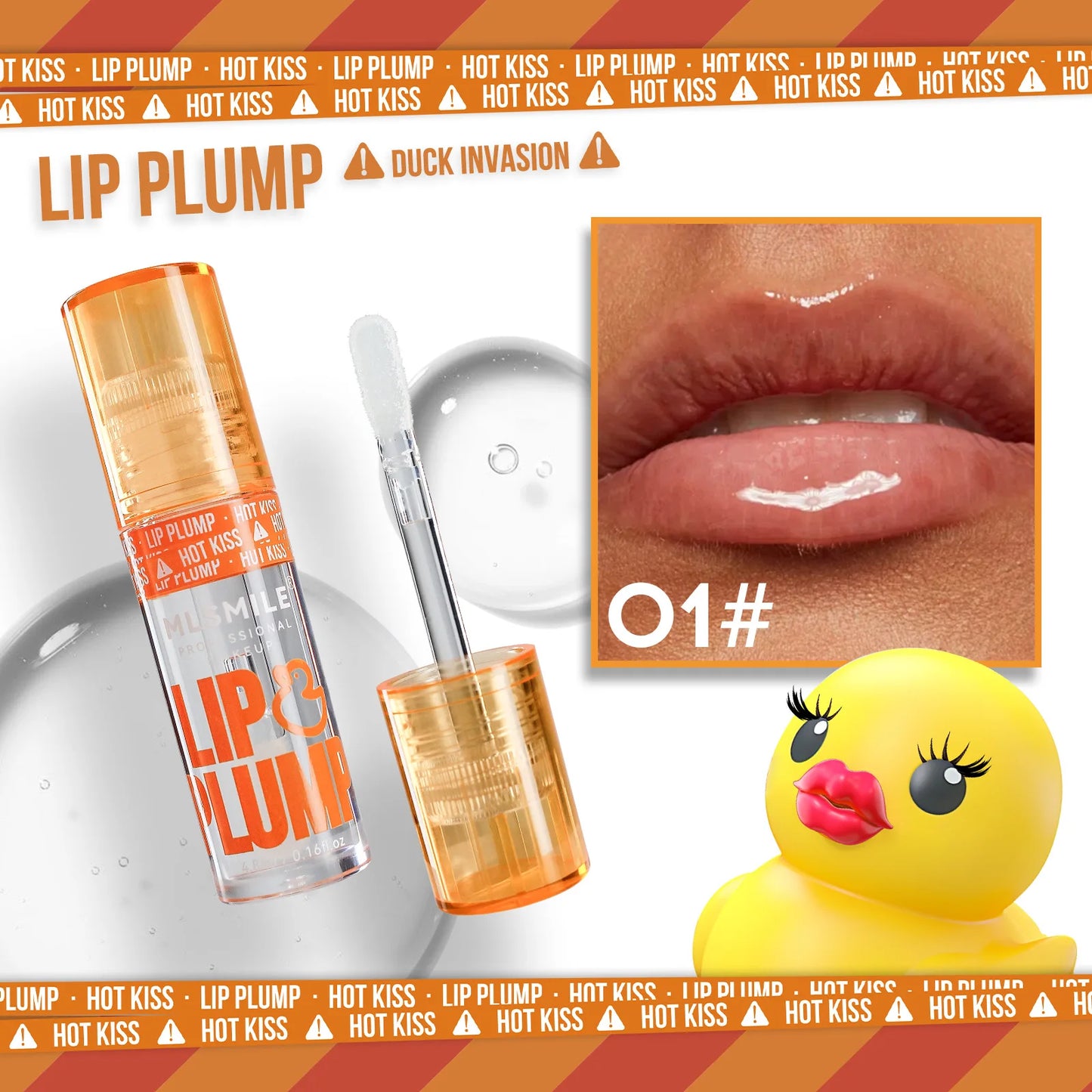 🦆 MLSMILE “Duck Lip” Mirror Gloss Oil – Moisturizing • Plumping • Irresistibly Glossy