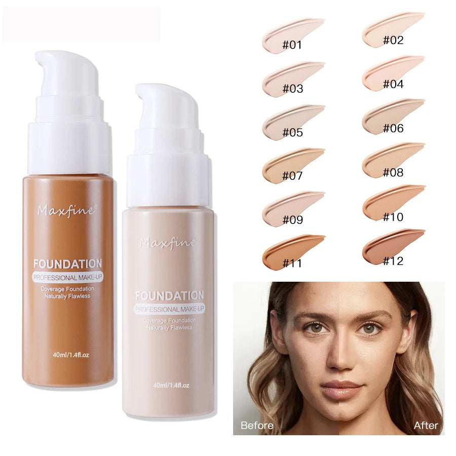 π§ MAXFINE Liquid Foundation β Flawless Coverage, Waterproof Power, and Professional Results in Every Drop