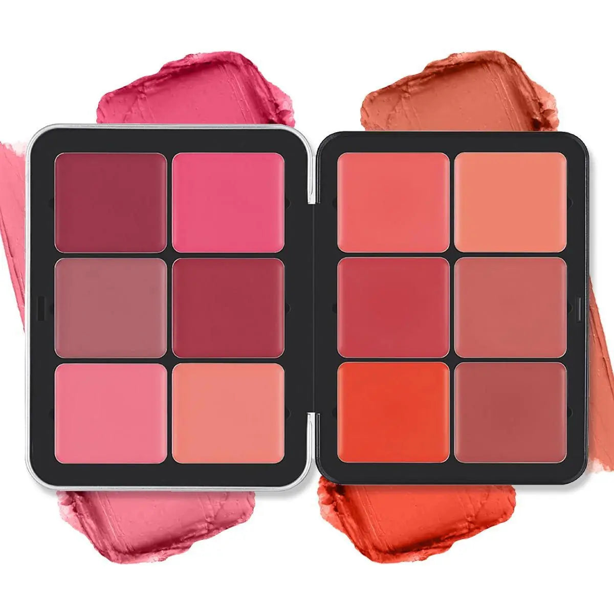 12-Color Blush & Face Palette β Creamy Multi-Color Blusher, Concealer, Contour & Highlighter | All-in-One Iron Box Makeup Palette