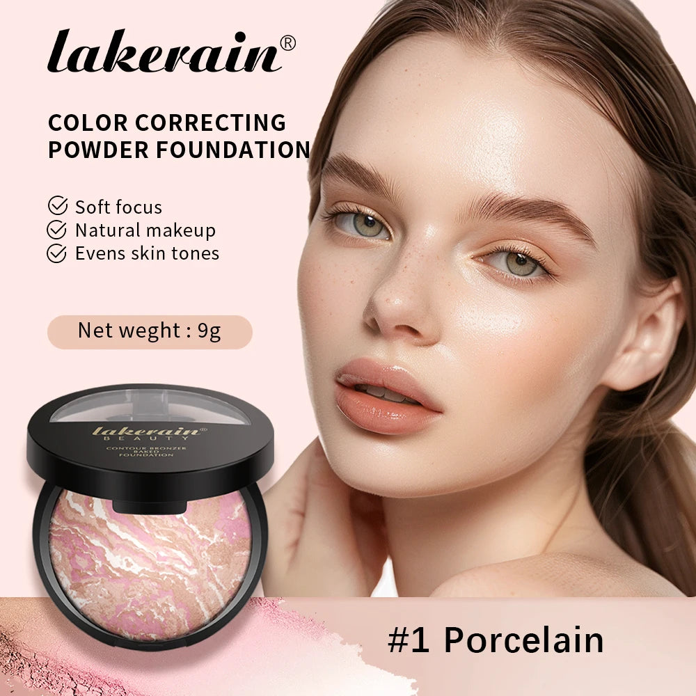 π Matte Face Foundation & Bronzer Compact β Long-Lasting, Oil Control, Color-Correcting & Sculpting Powder for Flawless All-Day Coverage