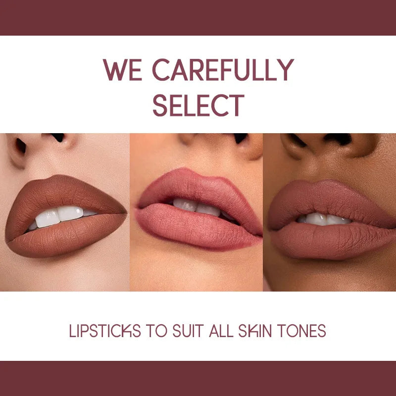 USHAS 12 Color Lip Liner + Lipstick Set – Effortless Matte Perfection, Long-Lasting Nude & Red Shades That Command Attention