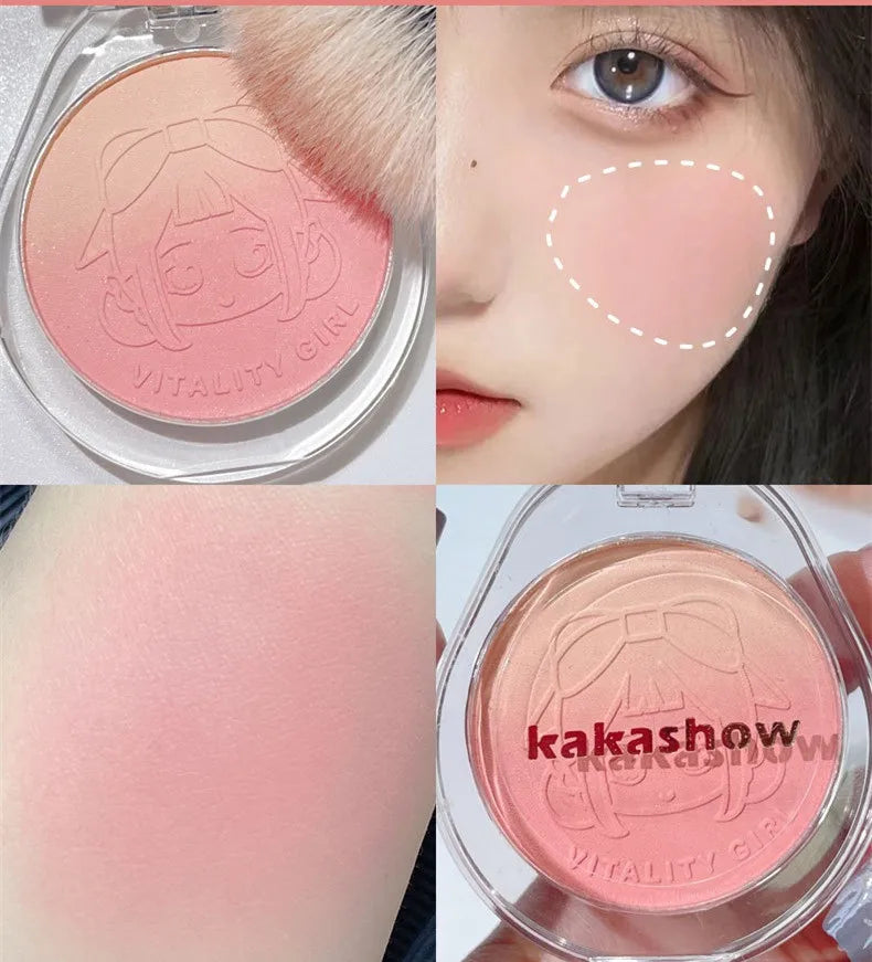 Dual Gradient Blush Highlights – Natural Nude Brightening Cheek Makeup, Purple & Blue Shades