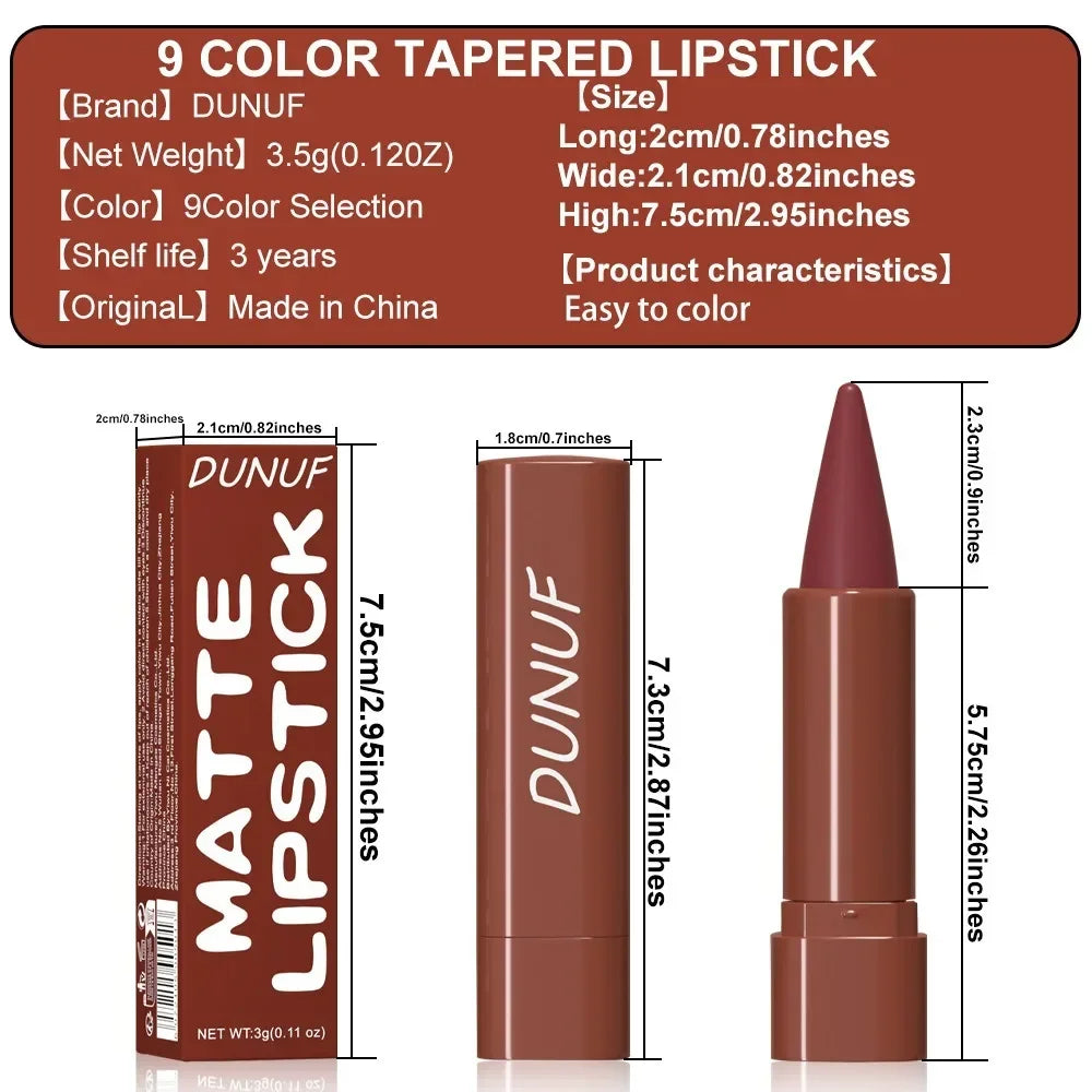 Tapered Gradient Lip Liner Matte Black Brown Velvet Lipstick Waterproof Non-Sticky Contouring Tint Lipliner Crayon Lip Makeup