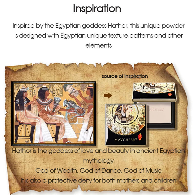 โจ Egyptian-Inspired Oil Control Powder โ Flawless Concealer, Waterproof, Moisturizing & Brightening for All-Day Radiance