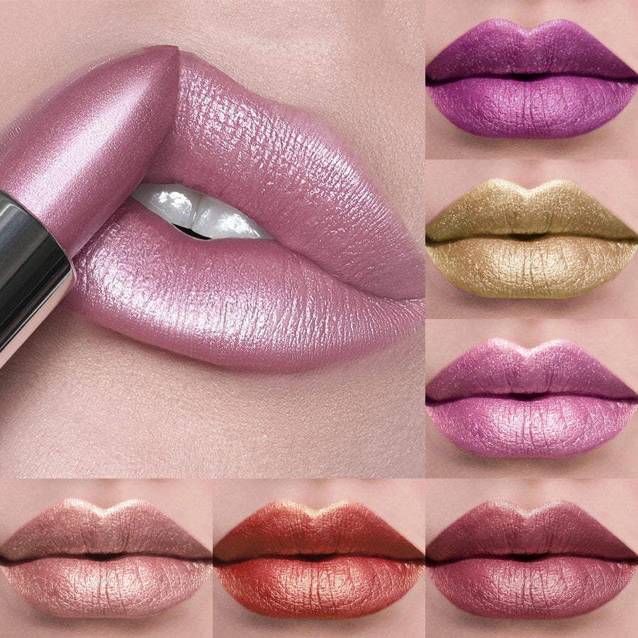 KAFURUX 21 Colors Bold & Intense Glitter Metallic Lipstick