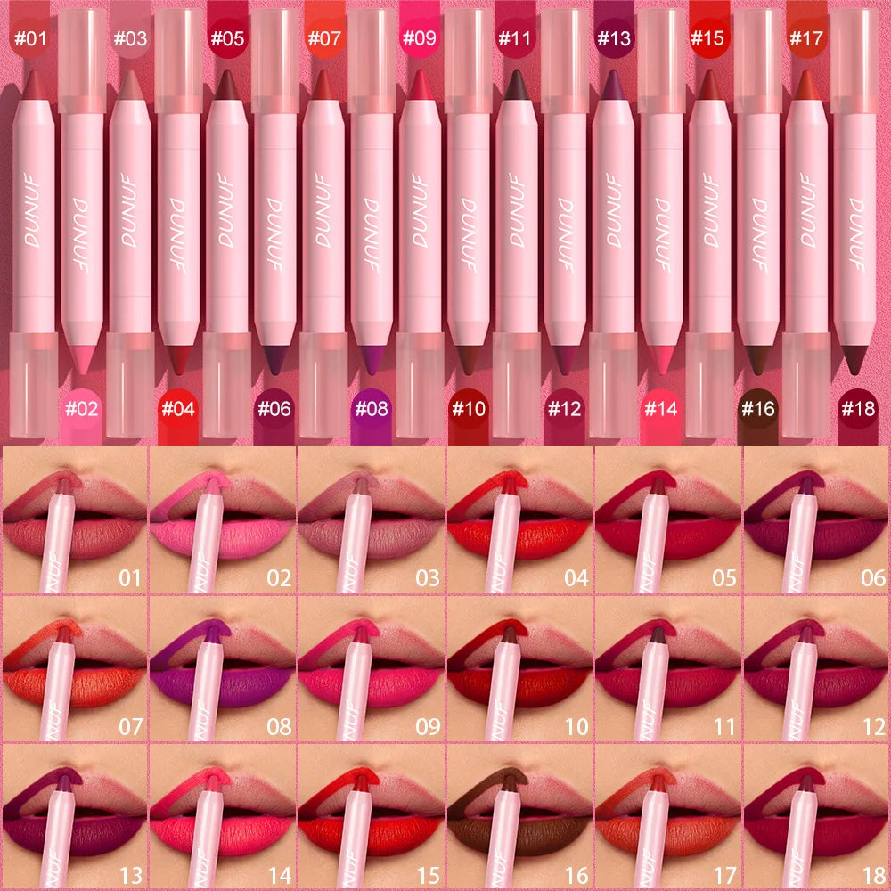 π DUNUF 18-Color Lipstick Pencil β Define. Enhance. Seduce. π