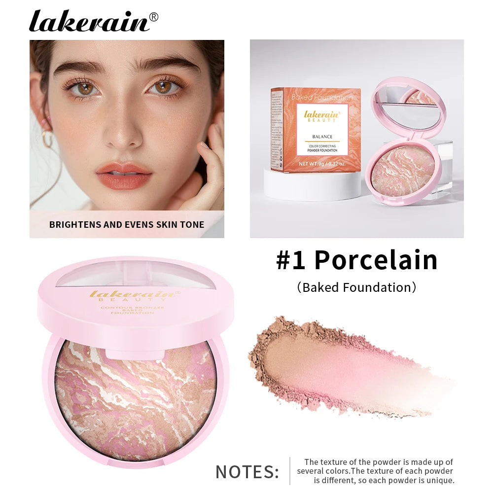 π Matte Face Foundation & Bronzer Compact β Long-Lasting, Oil Control, Color-Correcting & Sculpting Powder for Flawless All-Day Coverage