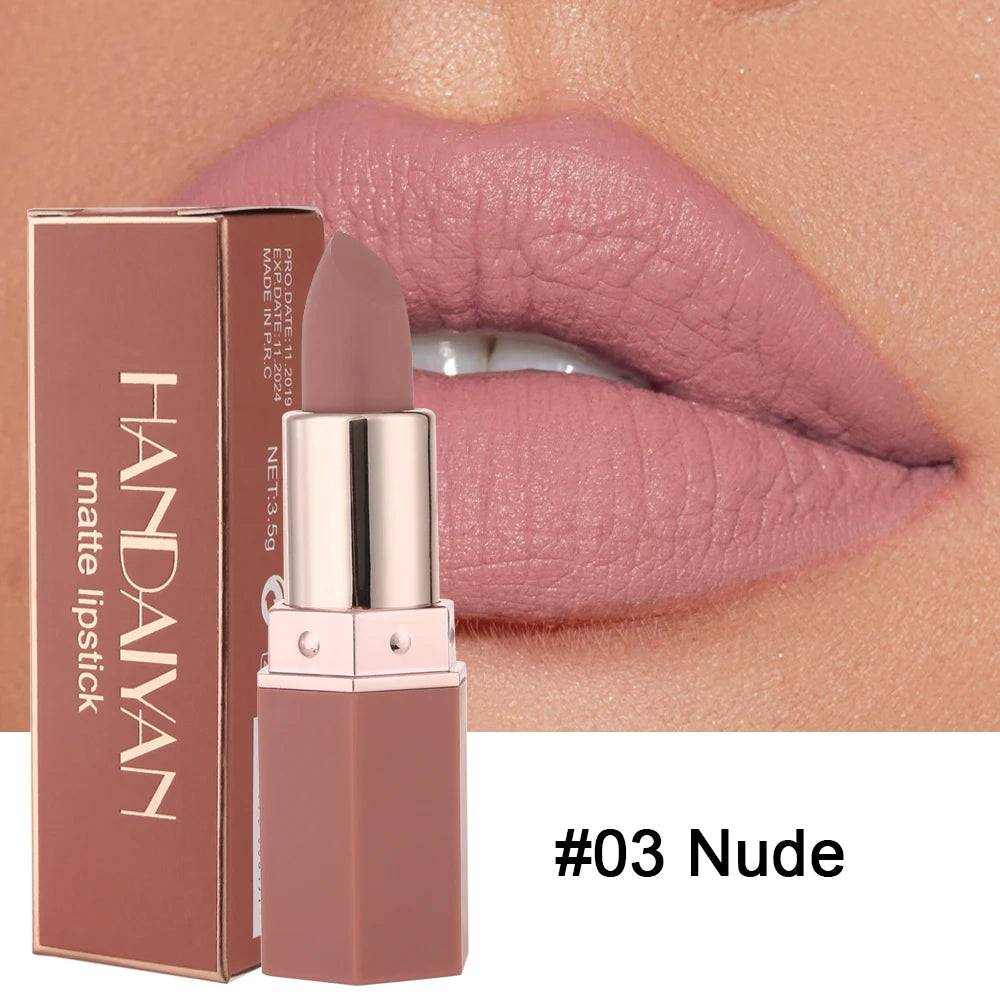 6-Color Matte Lipstick β Non-Fading, Non-Stick Cup, Long-Lasting Velvet Finish π Smooth Matte Lip Color, Waterproof & Smudge-Proof