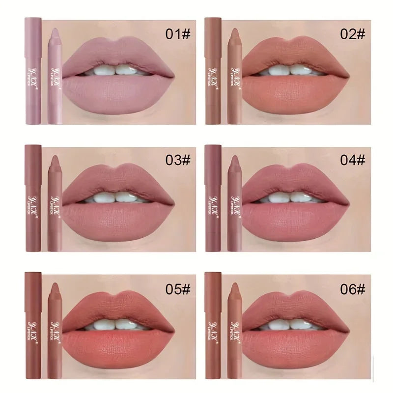 Nude Series Velvet Matte Lipstick Pencil β Waterproof, Long-Lasting, Non-Stick Cup Lip Tint Pen πβ¨