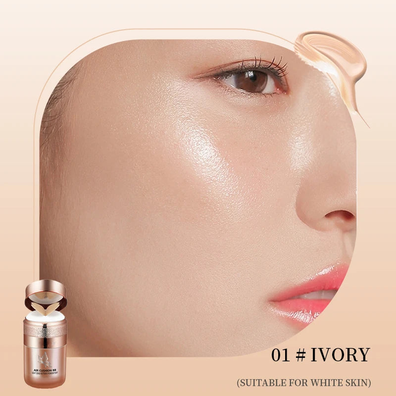 ✨ Air Cushion BB Cream with Butterfly Puff – Flawless, Poreless, Radiant Skin in Seconds