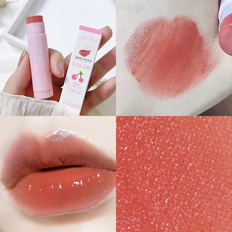 Colored Moisturizing Lip Balm – Nourishing Lipstick for Hydration, Smoothing Lip Lines & Preventing Dryness