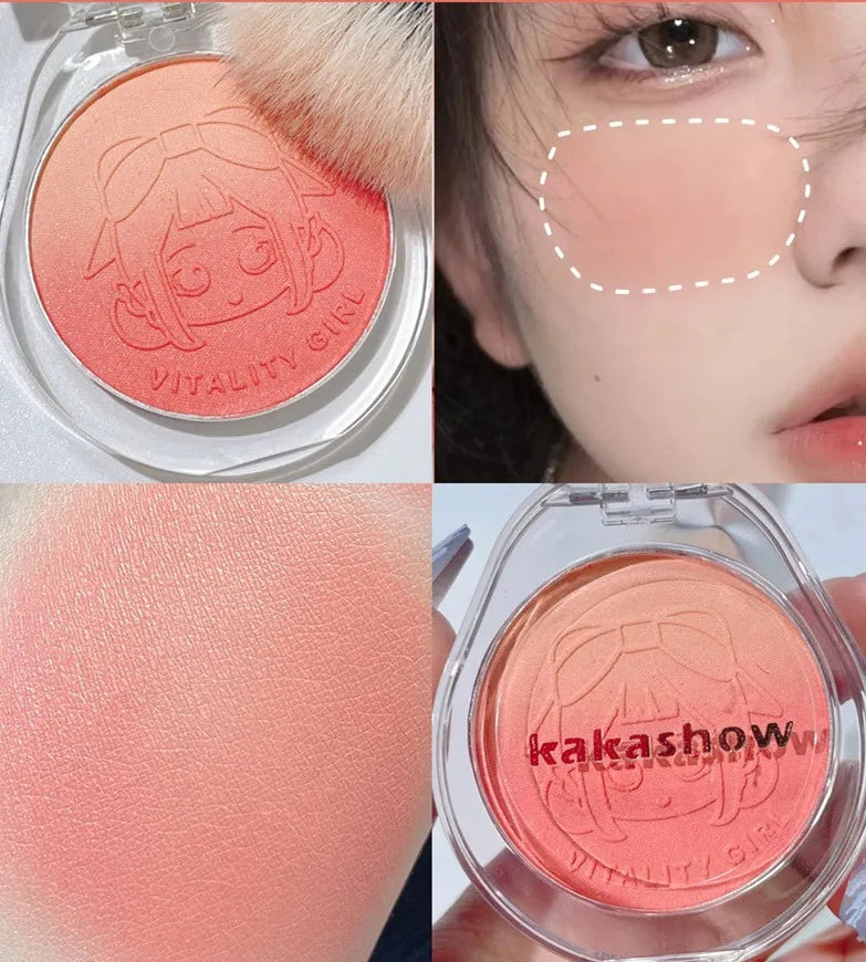 Dual Gradient Blush Highlights – Natural Nude Brightening Cheek Makeup, Purple & Blue Shades