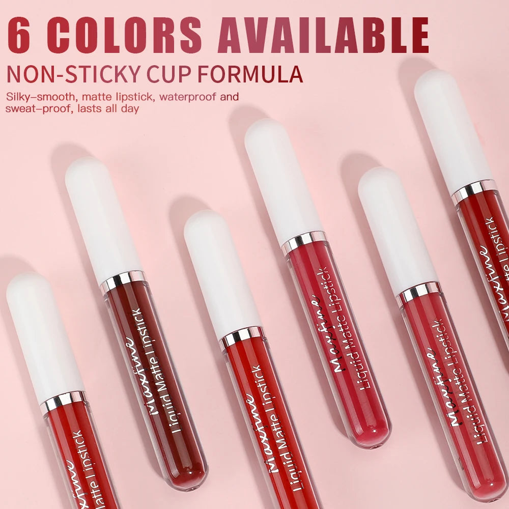 Matte Liquid Lipstick Waterproof Sexy Velvet Lip Glaze β Long-Lasting Moisturizing Lipstick πβ¨