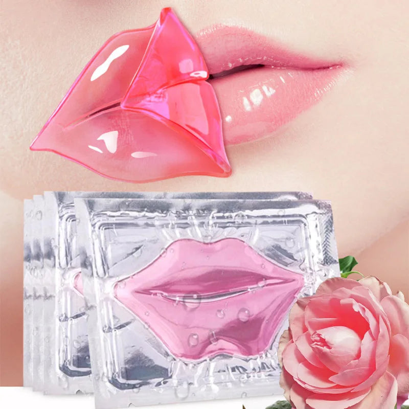 π 5pcs Crystal Collagen Lip Masks β Plumping, Moisturizing & Nourishing Pink Lip Patches | Korean Skincare for Soft, Smooth Lips πβ¨