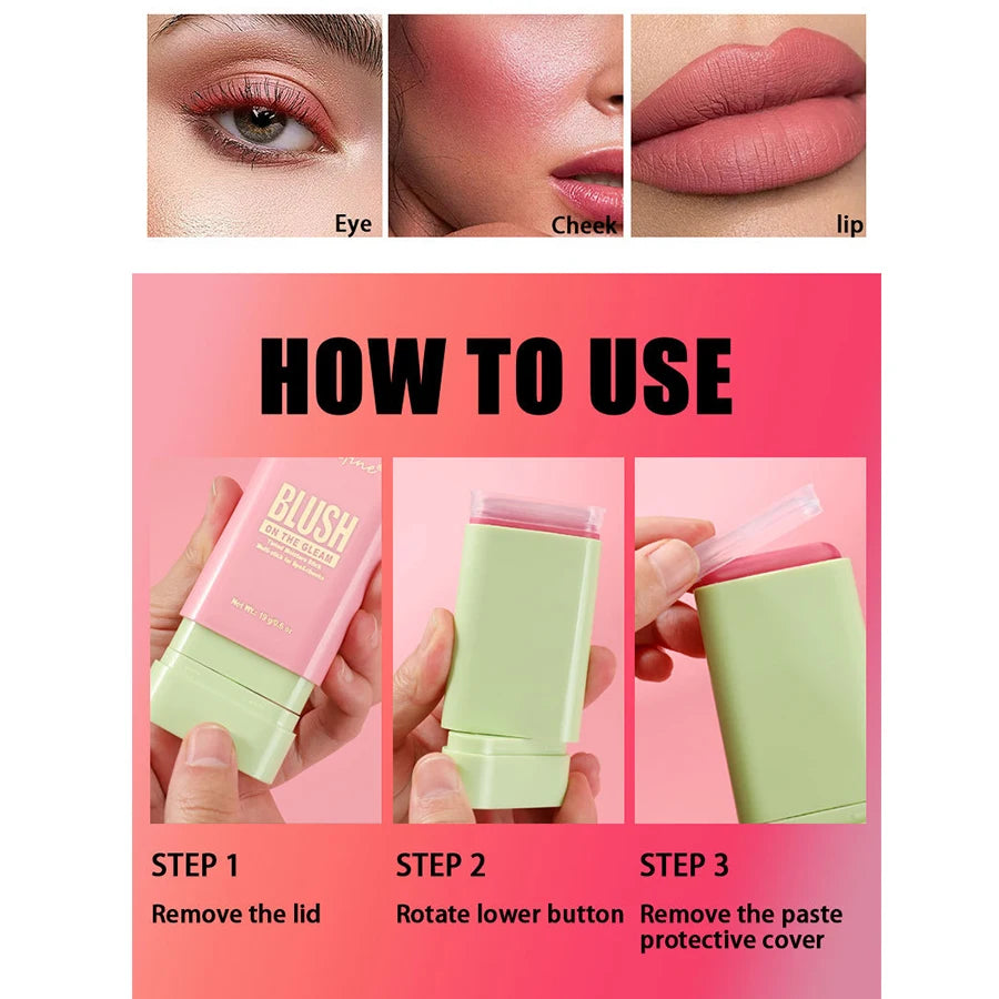 Multi-Functional Blush Stick โ Waterproof, Long-Lasting, Hydrating Cream Color