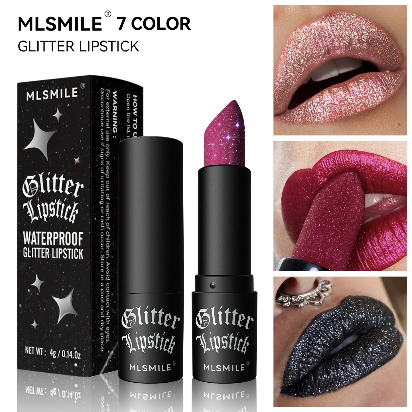 MLSMILE Diamond Matte Lipstick – Bold Color. Haunting Glamour. Unforgettable Impact. 💄🖤