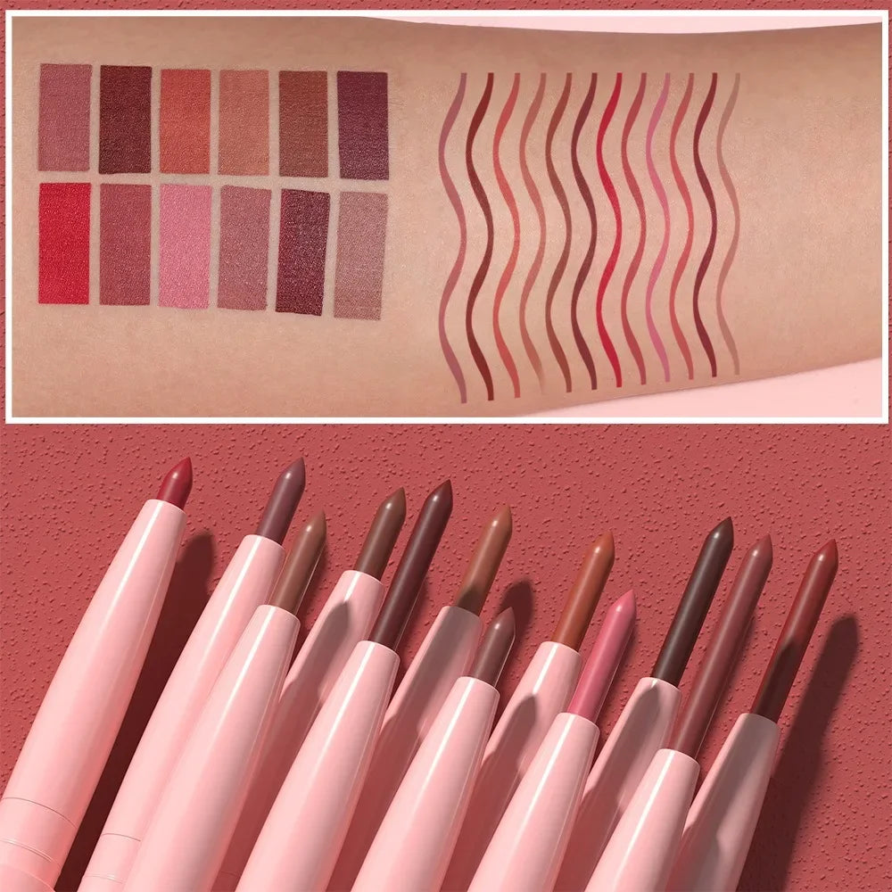 π Tapered Nib Lip Liner Pencil β Matte Red Brown Plumping Lip Stain, Lasting Waterproof Slim Lip Outline Contour Makeup βοΈ