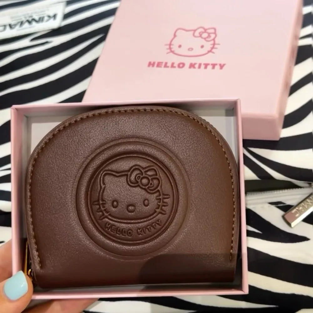 ๐ Kawaii Hello Kitty Retro Mini Wallet โ Adorable Zipper ID & Card Bag for Girls, Trendy Storage Purse for Daily Essentials & Gifting