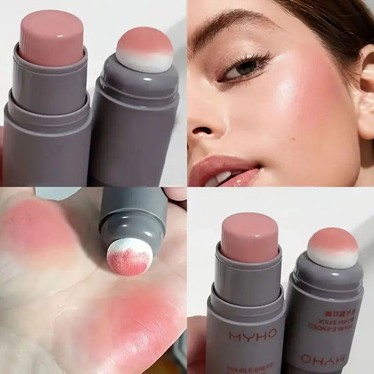 Double-Ended Blush Stick – Creamy, Long-Lasting Matte Color with Monochrome Finish | Natural, Buildable Rouge for Effortless Glow