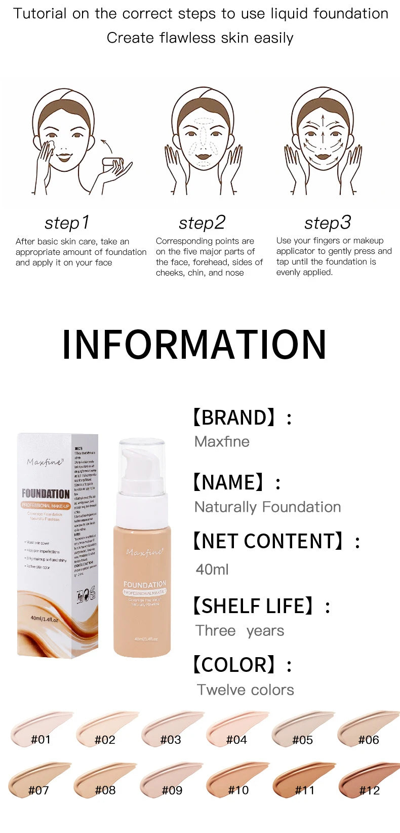 π§ MAXFINE Liquid Foundation β Flawless Coverage, Waterproof Power, and Professional Results in Every Drop